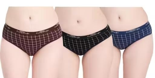 Soft Cotton Blend Women Hipster Panty Set for Daily Comfort and Breathable Fit Pack of 3 Multi 1 L-image-9