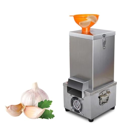 UMJIGF Electric Garlic Peeler Commercial Powerful Stainless Steel Garlic Peeling Machine 25KG/H Whole Garlic Peeler Automatic Garlic Skin Remover for Kitchen/Hotel,