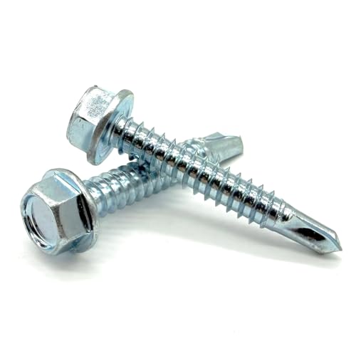 125 Tornillos Autorroscantes 1/4-14x1 Hexagonal Zinc miniatura 2