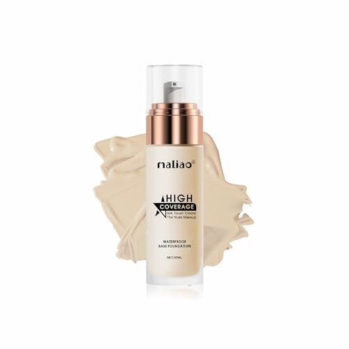 Maliao High Coverage Waterproof Base Foundation - Flawless All-Day Wear (WHITE IVORY) 60ml