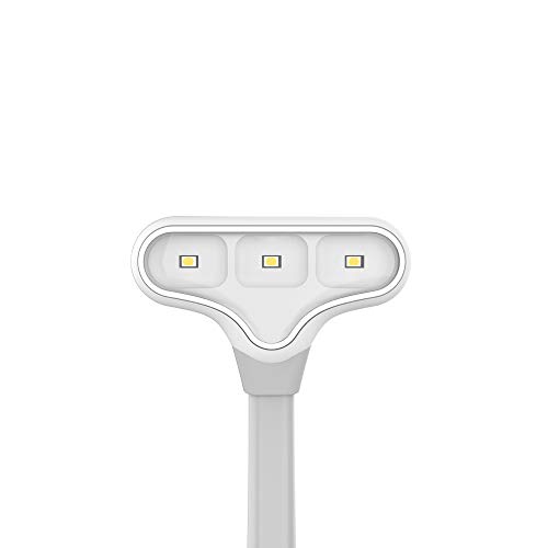 Mighty Bright NuFlex Rechargeable Book Light: 35 Lumens, 3 Brightness Levels, 24-Hour Battery Life, Flexible Design (White)