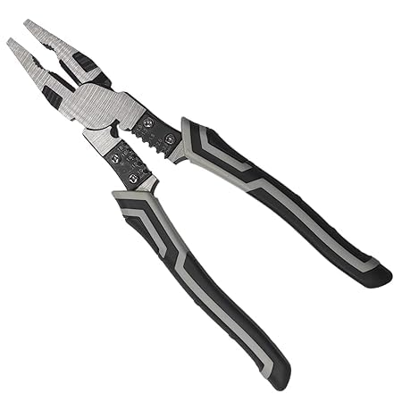 ZENOVISTA 5 in 1 Multipurpose Lineman Plier/Cutting Plier with Gripping, Wrench, Wire Cutter, Crimping Tool & Wire Stripper Fuction (Chrome Vanadium Forged Steel, Silver) (B0CYPN3391) Amazon Price History, Amazon Price Tracker