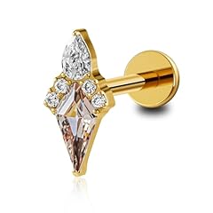 Clear+Champagne CZ - Gold