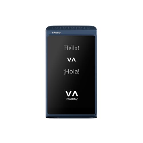 Vasco Q1 Traductor | Traductor instantáneo de voz. Clonación de voz mediante IA | 113 idiomas | Internet sin costes de por vida en casi 200 países | Slate Blue