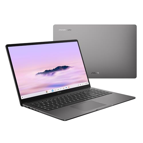 ASUS Chromebook Plus CX15, écran antireflet 15,6" 16:9 FHD (1920 x 1080), processeur Intel Core 3-N355, 128 Go de stockage, 8 Go de RAM, ChromeOS, Rock Grey, CX1505CTA-AS31-CB