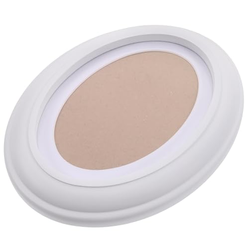 Kichvoe Marco de Fotos Ovalado de Madera de Decoración de Pared con Accesorios para Colgar para Almacenar y Fotografías