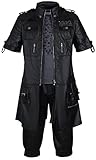 Nsoking Anime Cosplay Noctis Costumes Black Leather Jacket Coat Tshirt Shorts Suit Mens Womens Halloween Custom5 (Womens, X-Large)