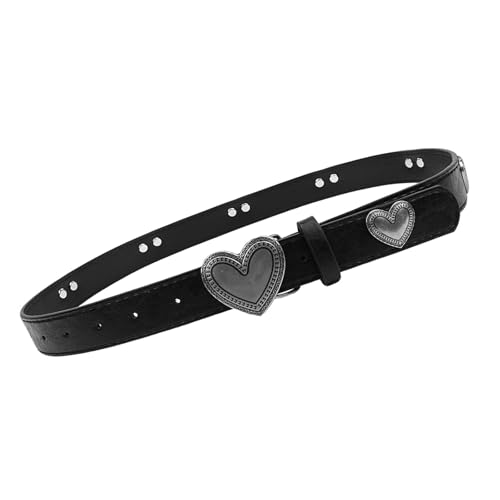 Heart Buckles Belt Fashionable Women Waistband Adjustable for Fashion Women and Trendy Students Heart snap Belt Heart snap Belt