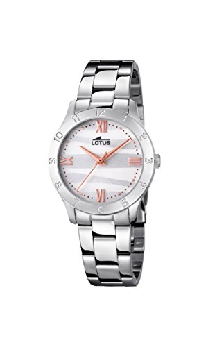 Lotus Watches Reloj Análogo clásico para Mujer de Cuarzo con Correa en Acero Inoxidable 18138/4