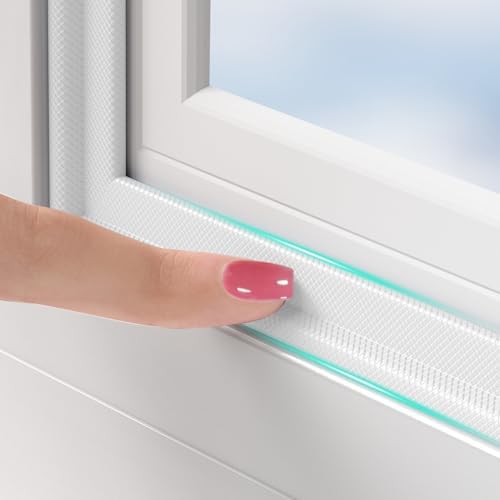 BKSAI Fensterdichtung Zugluftstopper Fenster Dichtungsband von Spalten 2-7,5mm Türdichtung Selbstklebend Dichtband Fenster Abdichten Holzfenster Kunststofffenster Haustür 6M Weiß