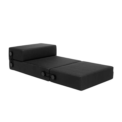 Kartell Trix Pouf/Chaise Longue/Letto, Confezione da 1 Pezzo, Nero