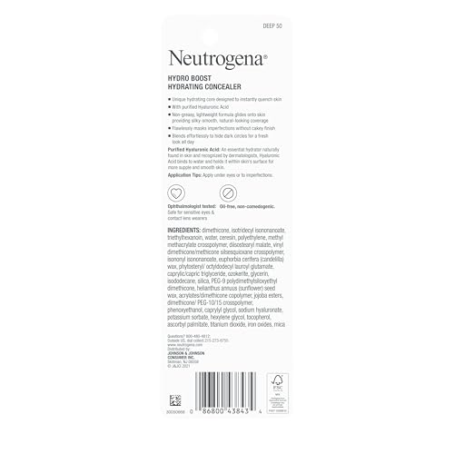 Neutrogena Hydro Boost Concealer Stick, 50 Deep, 0.12 oz - image 9