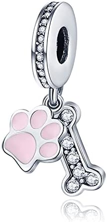 Annmors Jewelry Love Heart Charms for Woman-925 Sterling Silver Dangle Pendant Bead with Cubic Zirconia,Girl Jewelry Beads DIY Gifts for Women