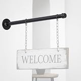 Zonon 20'' Hanging Sign Bracket with Adjustable Rings Street Holder Hanger Metal Wall Bracket with Mounting Hardware for Business Shop Home Office Classroom Outdoor - No Sign