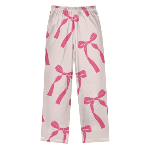 Ribbon Bows Boys Pants Boys Athletic Pants Long Pant for Boywith Pockets Wide-Leg Size 6-14Y2