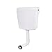 Produktbild Belvit WC Spülkasten 3-9L - Aufputzspülkasten in Weiß geräuscharm & wassersparend, Wasserkasten Toilette mit Start-Stopp-Funktion, 3-fach Anschluss, Komplettset