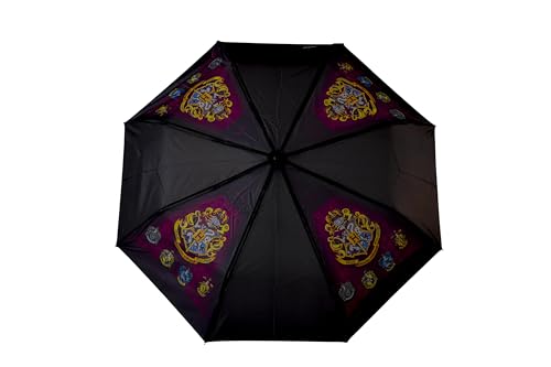 CyP Brands - Ombrello pieghevole Harry Potter per ragazzi e ragazze, colore: nero, prodotto ufficiale, Nero, Klein, Novelty