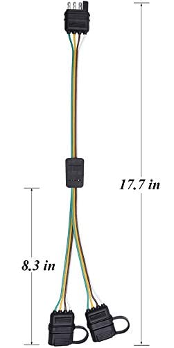 Miniatura 7 de Tata.Meila Enchufe universal de 4 vías para barra de luz de portón trasero y luces de remolque, adaptador Plug & Play, arnés de extensión, enchufe