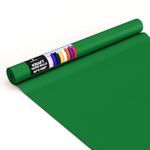 Papier kraft vert émeraude pour emballages cadeaux et expéditions élégantes