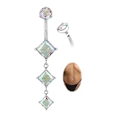 Style1:Silver+Dangle Square Shape Clear ABCZ