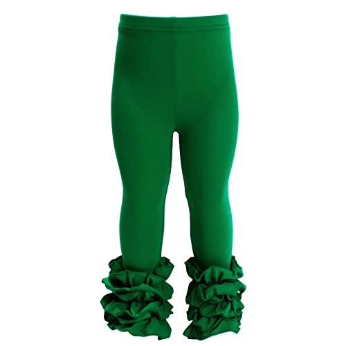 Image of HOOLCHEAN Baby Toddler and Little Girls Cotton Ruffle Leggings