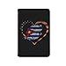 Passport Holder Cover America Flag And Cuba Cubans Flag PU Leather Case Wallet Passport Book Protector for Women Men Flying Travel Fashion Gift