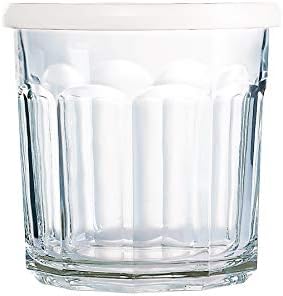 Luminarc Arc International Working Storage Jar/Dof Glass with White Lid, 14-Ounce, Set of 4 (H6812)