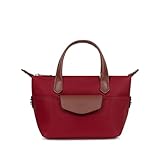  Hexagona - Sac cabas porté main - Compatible téléphone portable - Pour Femme - Collection Pop - Rouge