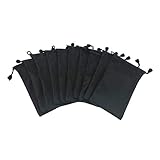 Efanr Drawstring Bag, 10 Pack Waterproof Drawstring Carry Storage Pouch for Cellphone, Earphone, Power Bank, Jewelry, Cosmetic, Electronic Accessories, and More
