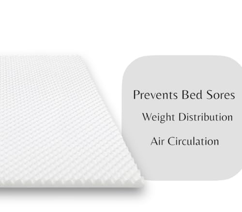 Egg Crate Foam Mattress Topper for Optimal Support & Pressure Relief (Queen)