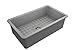 BOCCHI Sotto Dual-Mount Fireclay 32 in. Single Bowl Kitchen Sink with Protective Bottom Grid and Strainer in Matte Gray
