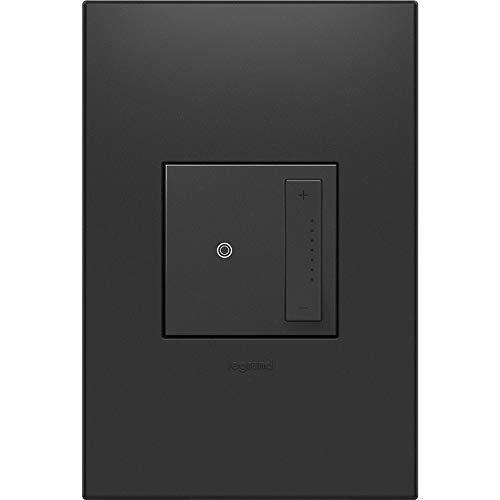 Legrand adorne sofTap Tru-Universal Dimmer Switch, 700W (Incandescent, Halogen, MLV, Fluorescent, ELV, CFL, LED), Graphite Finish, Wall Plate Included, ADTP703TUG4