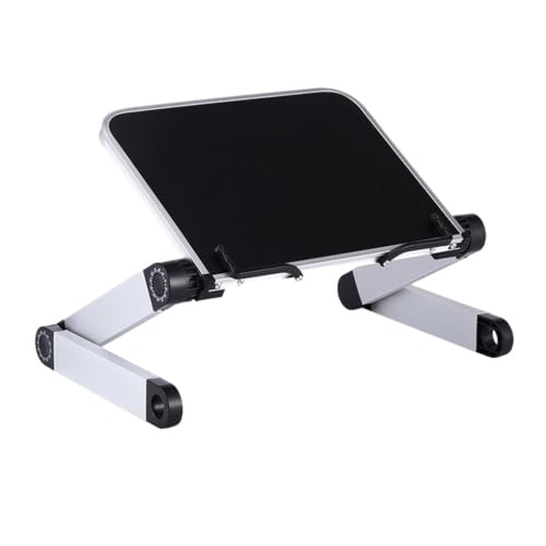 読書ホルダーデスク 折りたたみ式 調節可能 360°回転 アルミ合金製 白 軽量ポータブル (ブラック)
