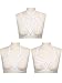 Boao 3 Pieces Women Bra Cupless Elastic Hollow Harness Lingerie for Valentines Lingerie Women Supplies(White)