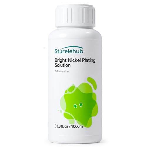 Sturelehub Bright Nickel Plating Solution, 1000ml, Electroplating Solution, Excellent Corrosion Resistance, High Hardness, Excellent Electrical Conductivity