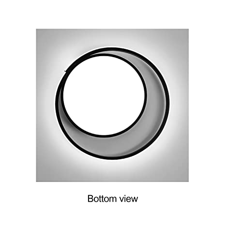 Plafonnier LED dimmable rond en acrylique avec télécommande pour salon - 4