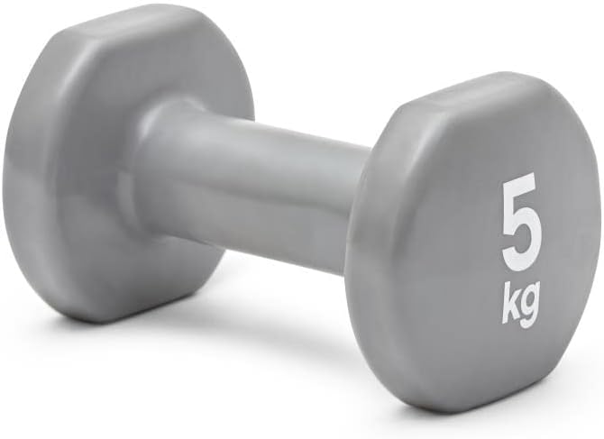 Reebok Dumbbells, 2.2 lbs (1 kg), 4.6 lbs (3 kg), 8.8 lbs (4 kg), 11.0 lbs (5 kg), Set of 2, Iron Array, Strength Training, Strength Training, Weights, Coated Dumbbells