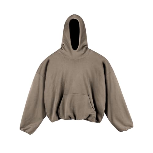 Oversized Hoodies Fall Long Sleeve Pullover Casual Solid Hooded Sweatshirts for Men with Pockets 2025
