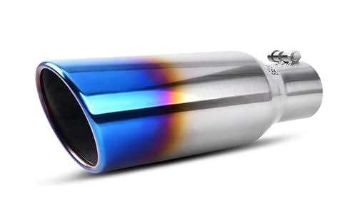 Silencieux d'échappement universel de 2,5 pouces vers 4" pour ligne de pot auto bleu 12 pouces