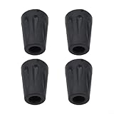 4 puntas de goma para bastón de senderismo y bastón ligeras y para una mayor estabilidad del suelo