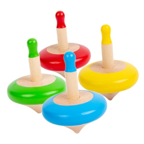 Toddmomy Portable Wooden Gyro Games for Boys and Girls Decompression Gyro Toys Wear-Resistant Toys for Boys and Girls
