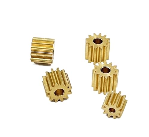 Bevel Gear Pinion Hardware Mechanical 1pcs 0.6 Modulus 8T 9T 10T 12T Teeth Copper Metal Gear 1.98mm Aperture Motor Spindle Gearwheel Fit 2mm 3.175mm Shaft(10T 2.28mm Hole)