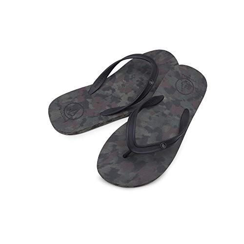 Volcom Men's Rocker Flip Flop Sandal, Dark Camo, 11 D US