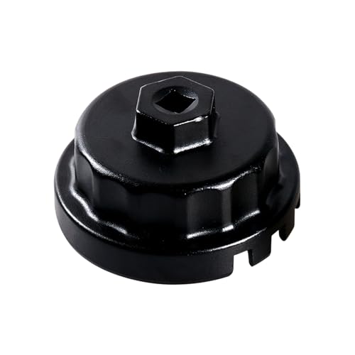 GAOLAOSY Oil Filter Wrench, 14 Flute Heavy Duty Oil Filter Cap Remover for 2.5-5.7L Engine, Universal Automotive Repair Socket Tool for Most Vehicle Models (Black)