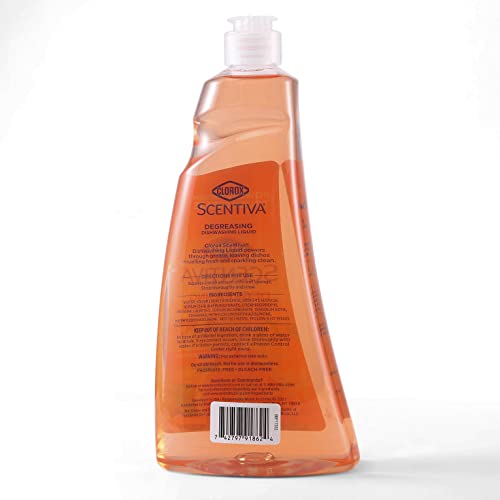 Image of Clorox Scentiva Dish Soap in Tahitian Grapefruit Splash, 26 Ounces | Clorox Scentiva Dish Soap | Dishwashing Liquid Cuts Through Tough Grease, Quick Rinse Formula, Tahitian Grapefruit Splash, 26 oz