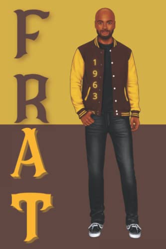 Black man with bald head and goatee wearing Athletic 1963 Jacket: Blank Lined FRAT Journal/Notebook/Poetry/Lyric Book