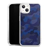 DeinDesign Magnetische Hülle Case Handyhülle mit MagSafe kompatibel mit Apple iPhone 13 Camouflage Bundeswehr Black & Bold