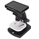 Luz LED: el microscopio digital LCD integrado en 8 luces de relleno LED ajustables alrededor de la lente crea una vista de luz completa, lo que le permite ver imágenes en vivo en la pantalla.