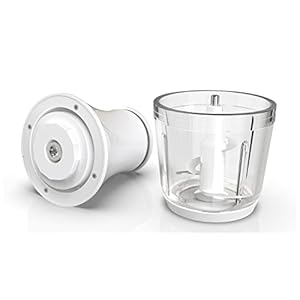 TAYAMA 2.5 Cup White 200W Mini Chopper 4-Layer Blade Food Processor, Medium TAYAMA 25 Cup White 200W Mini Chopper 4 Layer Blade Food Processor Medium