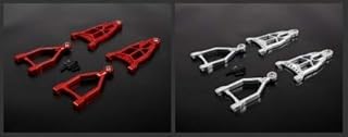 Hockus Accessories CNC Metal Lengthened Front A arm for 1/5 hpi rovan km Parts - (Color: Silver)